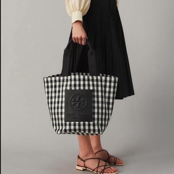 Tory Burch Piper Gringham Tote - Picture 2 of 7